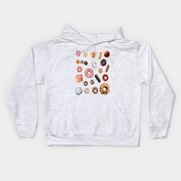 Doughnut Lineup Kids Hoodie by Cult Classics